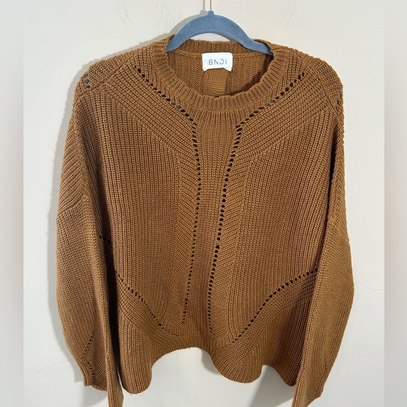 REVOLVE Sweaters - BNDI Revolve acrylic wool rust color open back sweater Long Sleeve